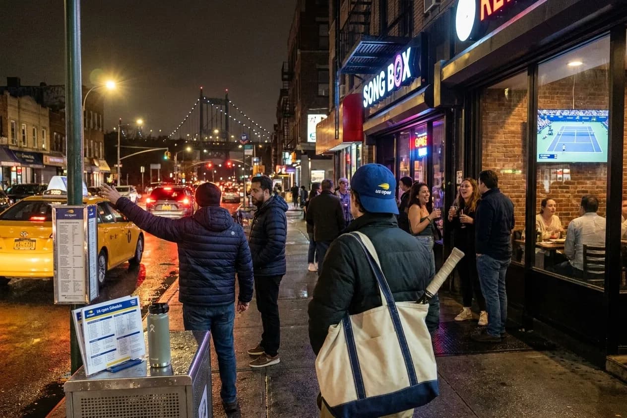 A bright Queens local-life scene connected to A Toxic Love Story Netflix Plans for Hotel Rain Delays.