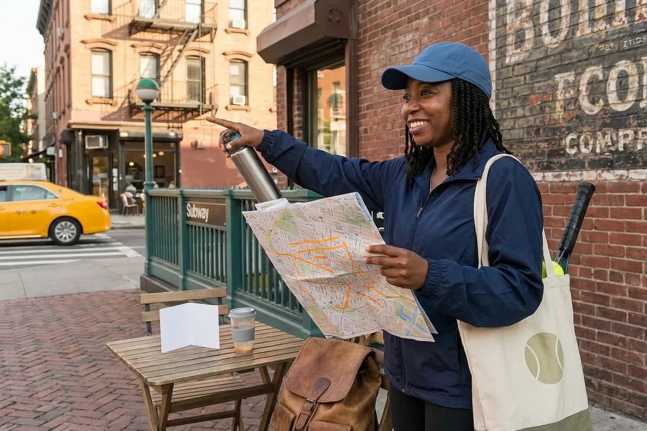 A bright Queens local-life scene connected to Joe Minoso Chicago Fire Routes for Rainy Tennis Evenings.
