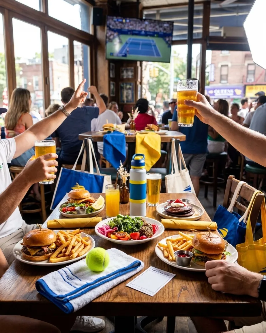 Bright Queens local-life detail for Mets Pirates Queens Pub Route During US Open 2026.
