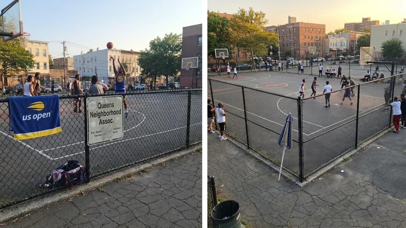 A distinct New York editorial scene inspired by new york soccer field, connected to US Open week.
