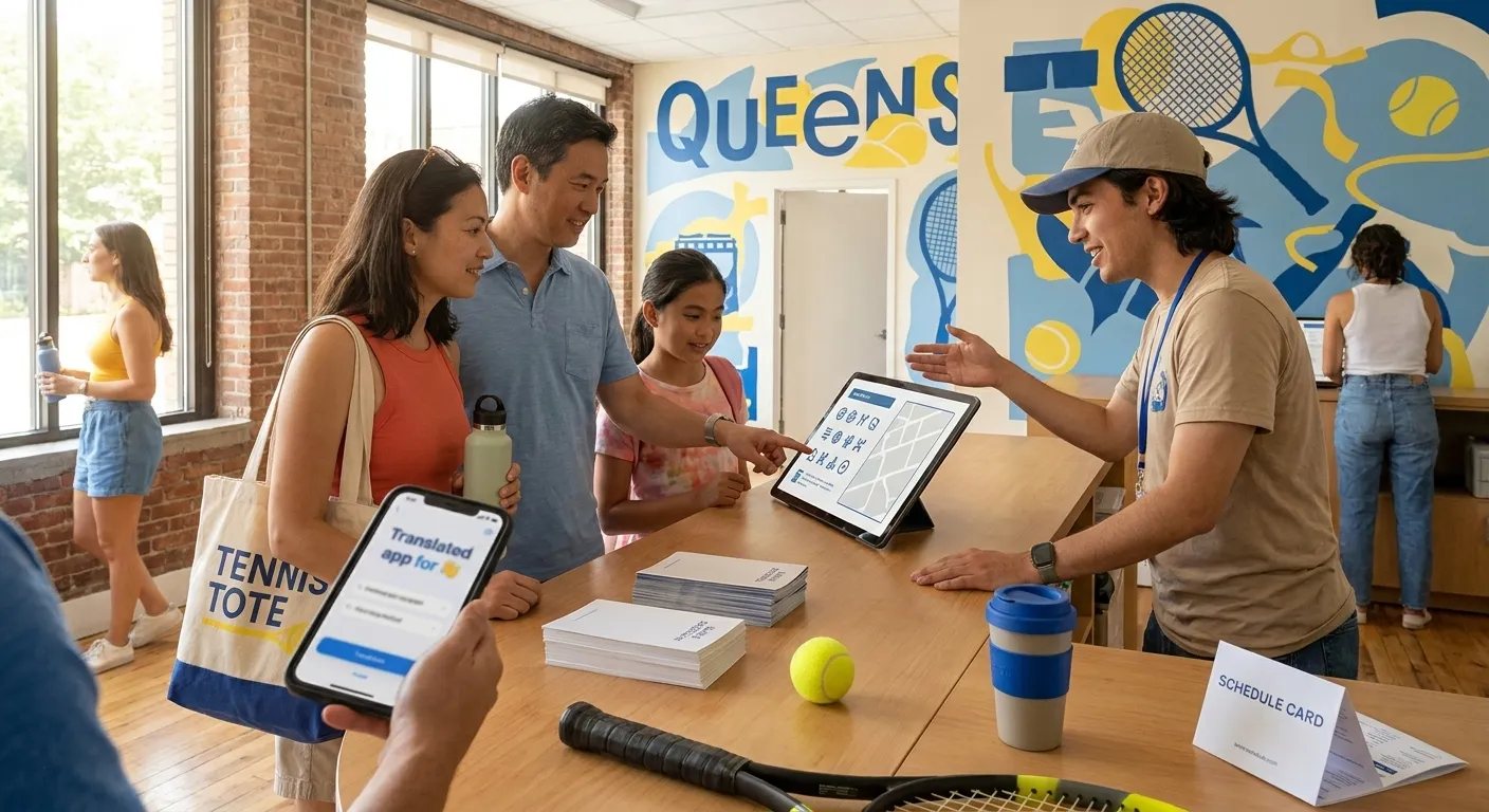 Bright New York local-life cover for Aryana Trevino Martinez Language Help Near US Open Queens.