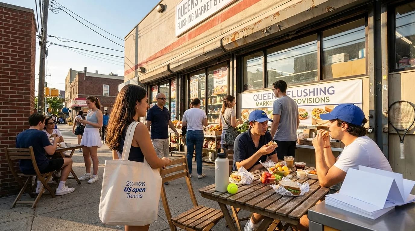 Bright New York local-life cover for Burger King Whopper Guarantee Lessons for Stadium Food Choices.