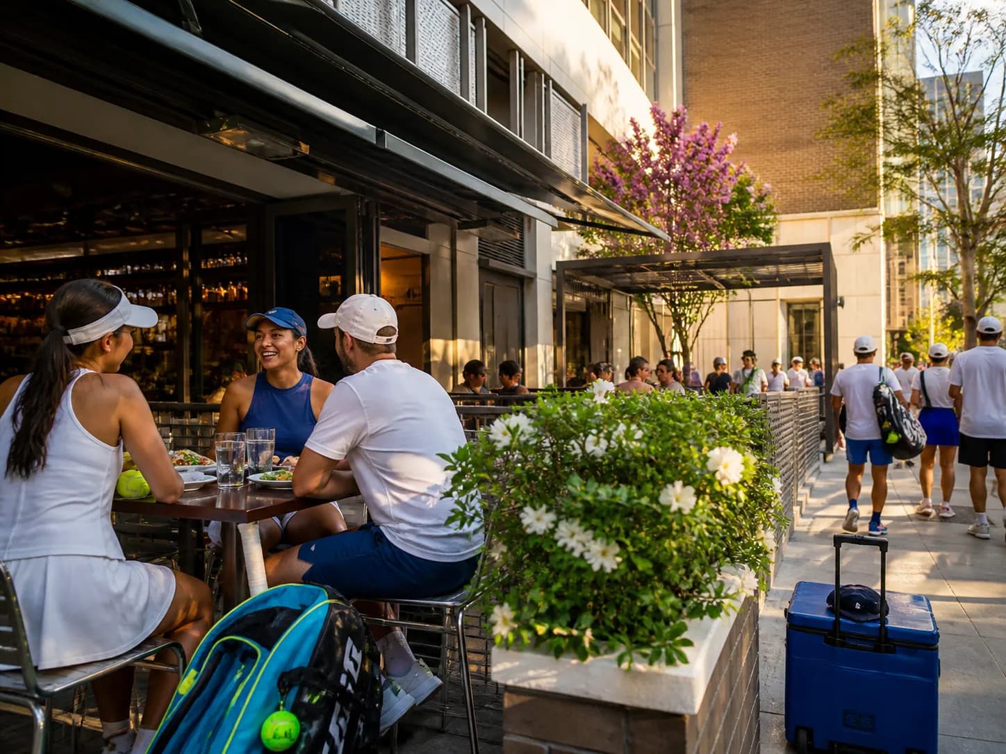 A bright Queens local-life scene connected to Cesar Gastelum Near US Open 2026: Museum Air-Conditioning Breaks Between Sessions.