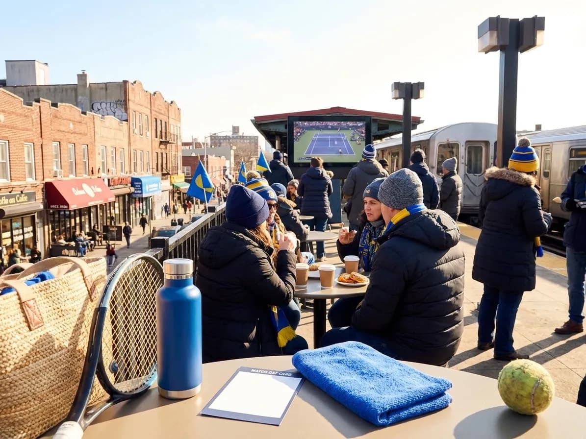 Bright Queens local-life detail for Farmers Almanac Winter Weather Checklist For US Open 2026 Watch Party.