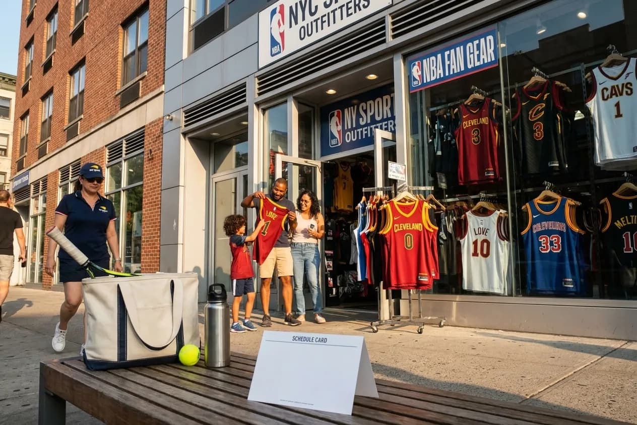 A bright Queens local-life scene connected to Kevin Love Cavs Jerseys: NYC Sports Apparel Outlets During 2026 Open.