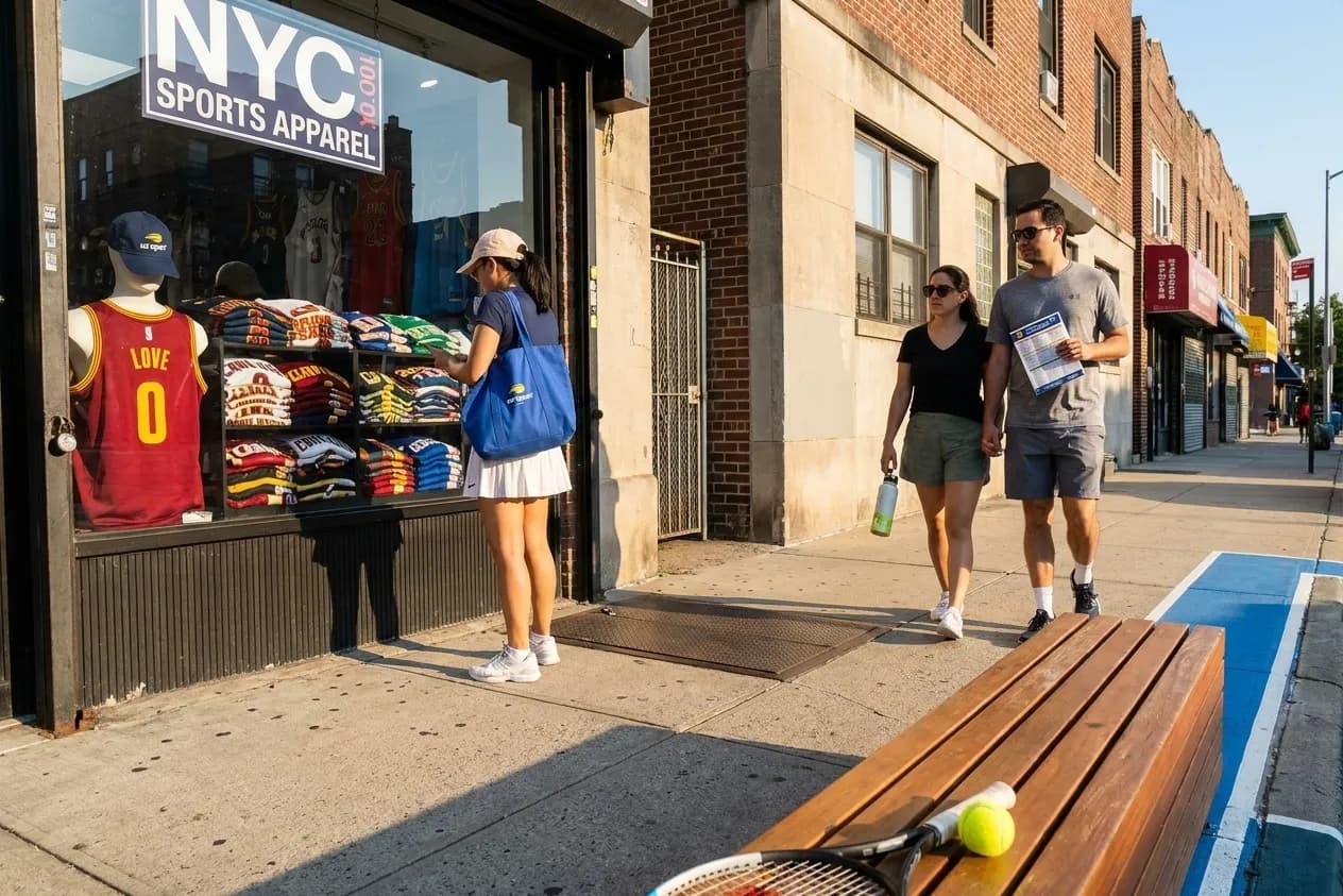 A bright Queens local-life scene connected to Kevin Love Cavs Jerseys: NYC Sports Apparel Outlets During 2026 Open.