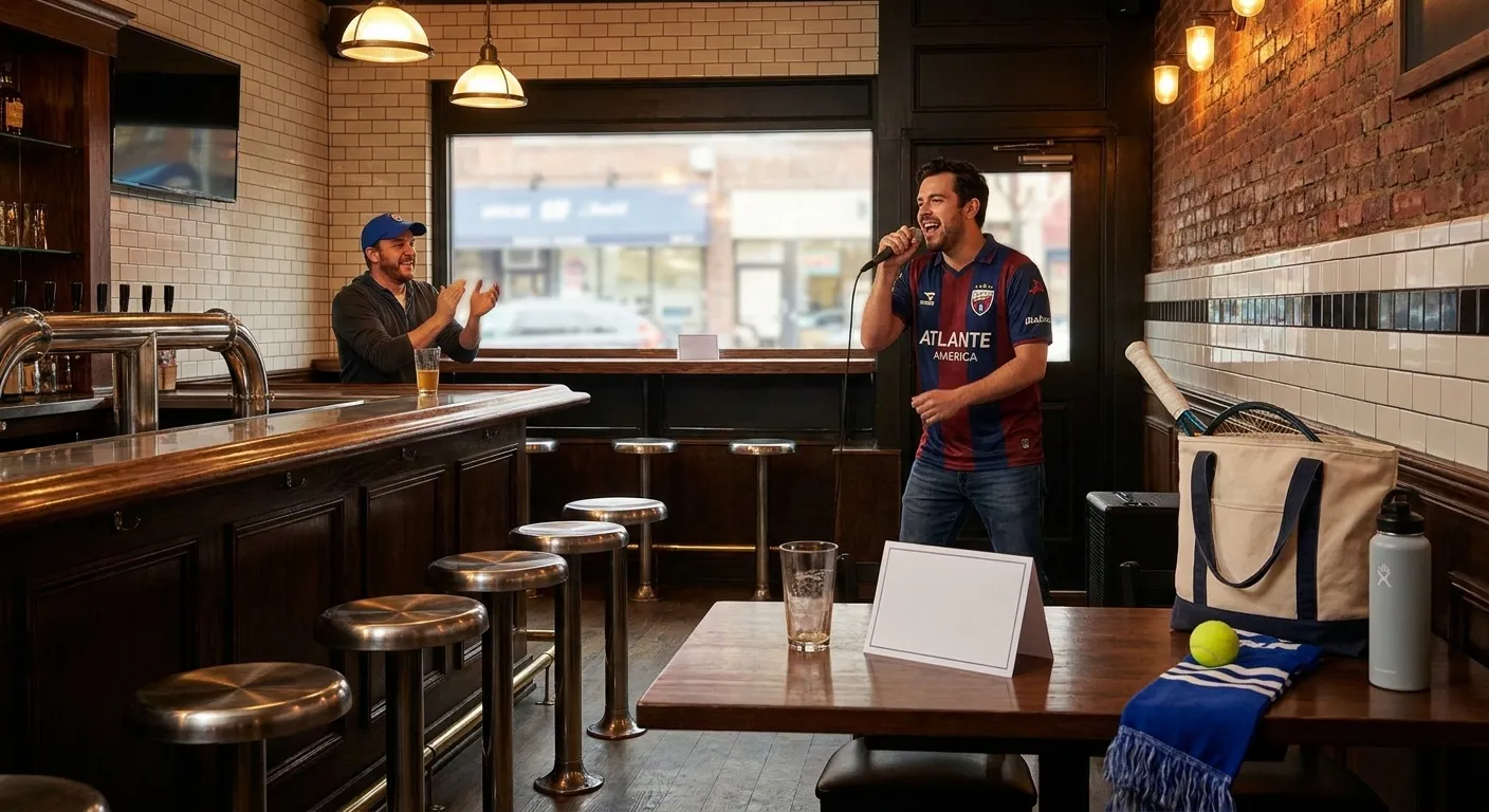 A bright Queens local-life scene connected to Atlante America Soccer Fans Finding Queens US Open Bars.