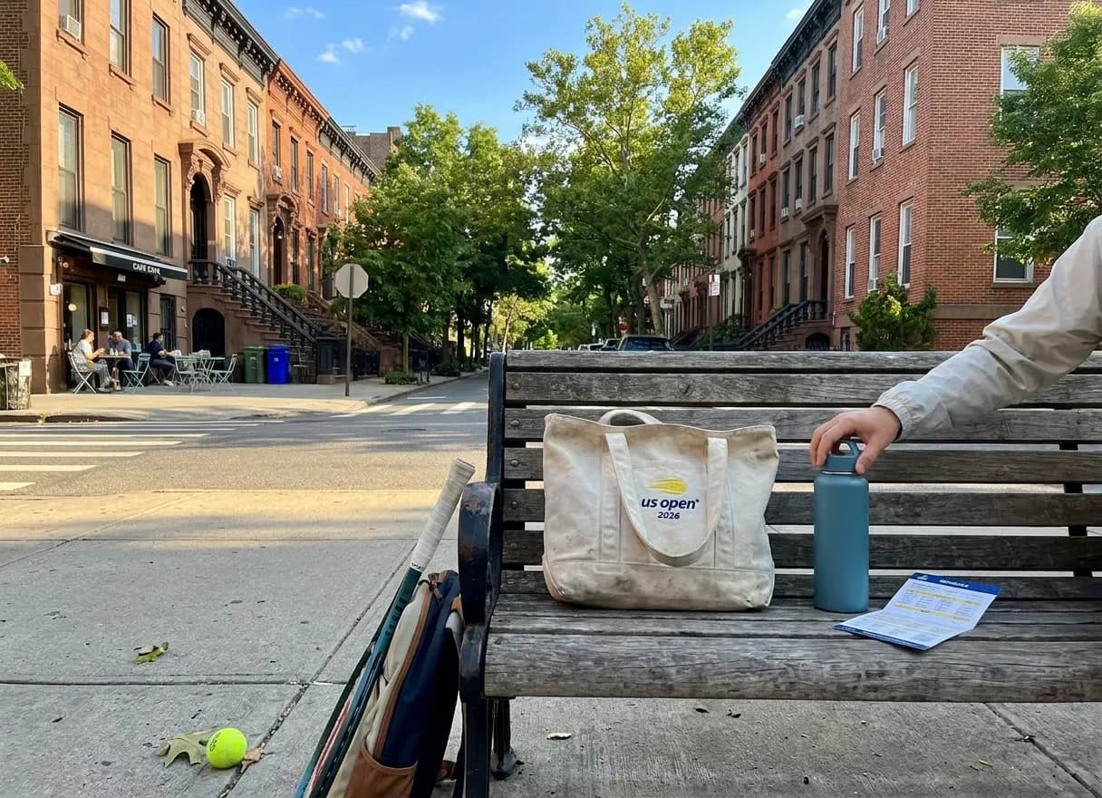 A bright Queens local-life scene connected to Airline Delay Neighborhood Stops Before US Open Check In.