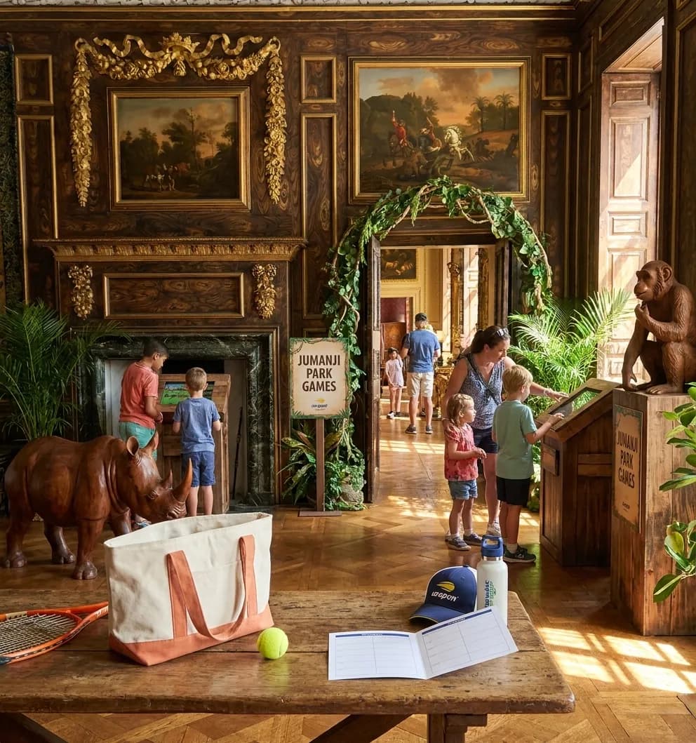 Bright New York local-life cover for Jumanji Open World Park Games Around US Open Breaks.