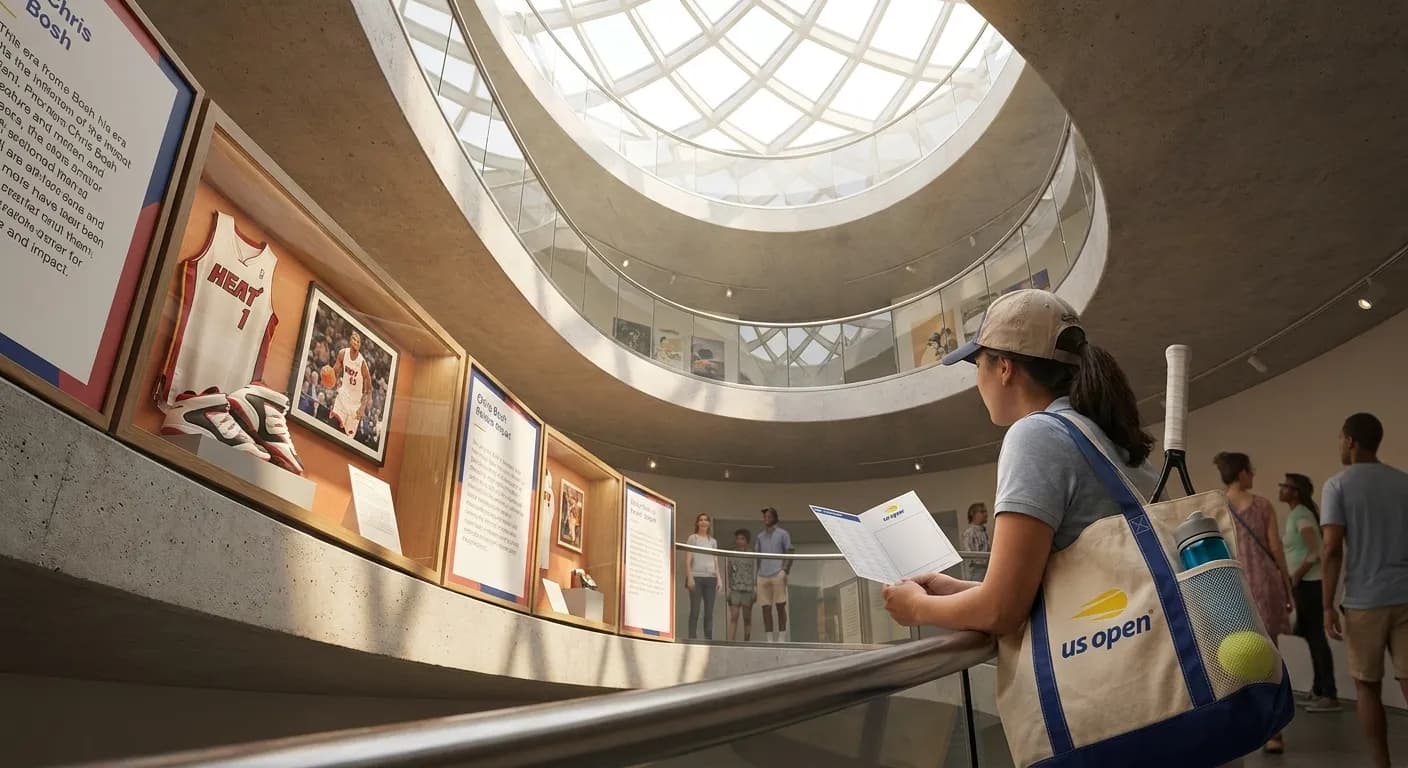 A bright Queens local-life scene connected to Chris Bosh Heat Era: NYC Basketball Museums Near US Open.