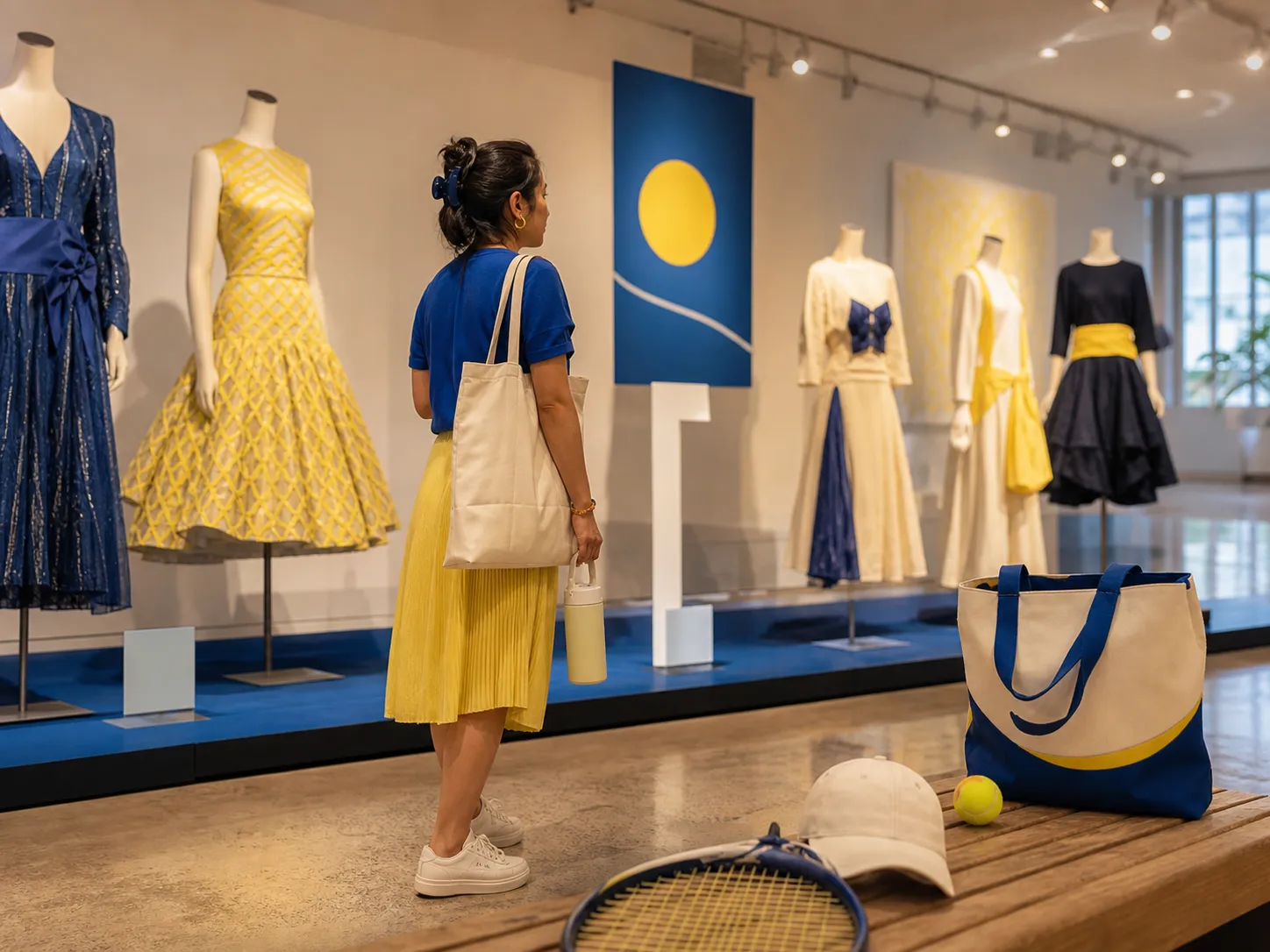 A bright Queens local-life scene connected to Juno Temple Costume Exhibits Near Queens 2026 US Open.