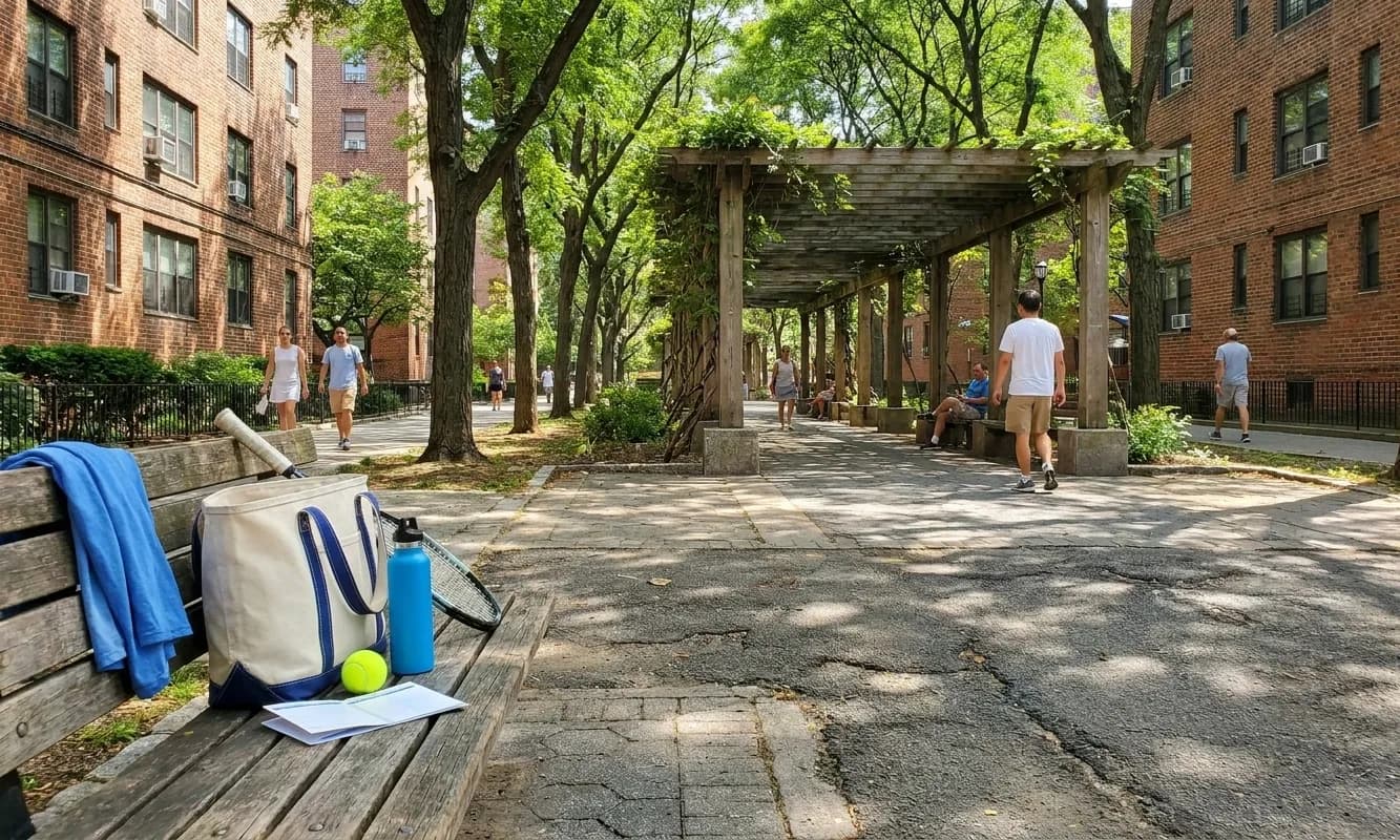 A bright Queens local-life scene connected to Athletics vs Reds Shade Route Maps Near US Open.