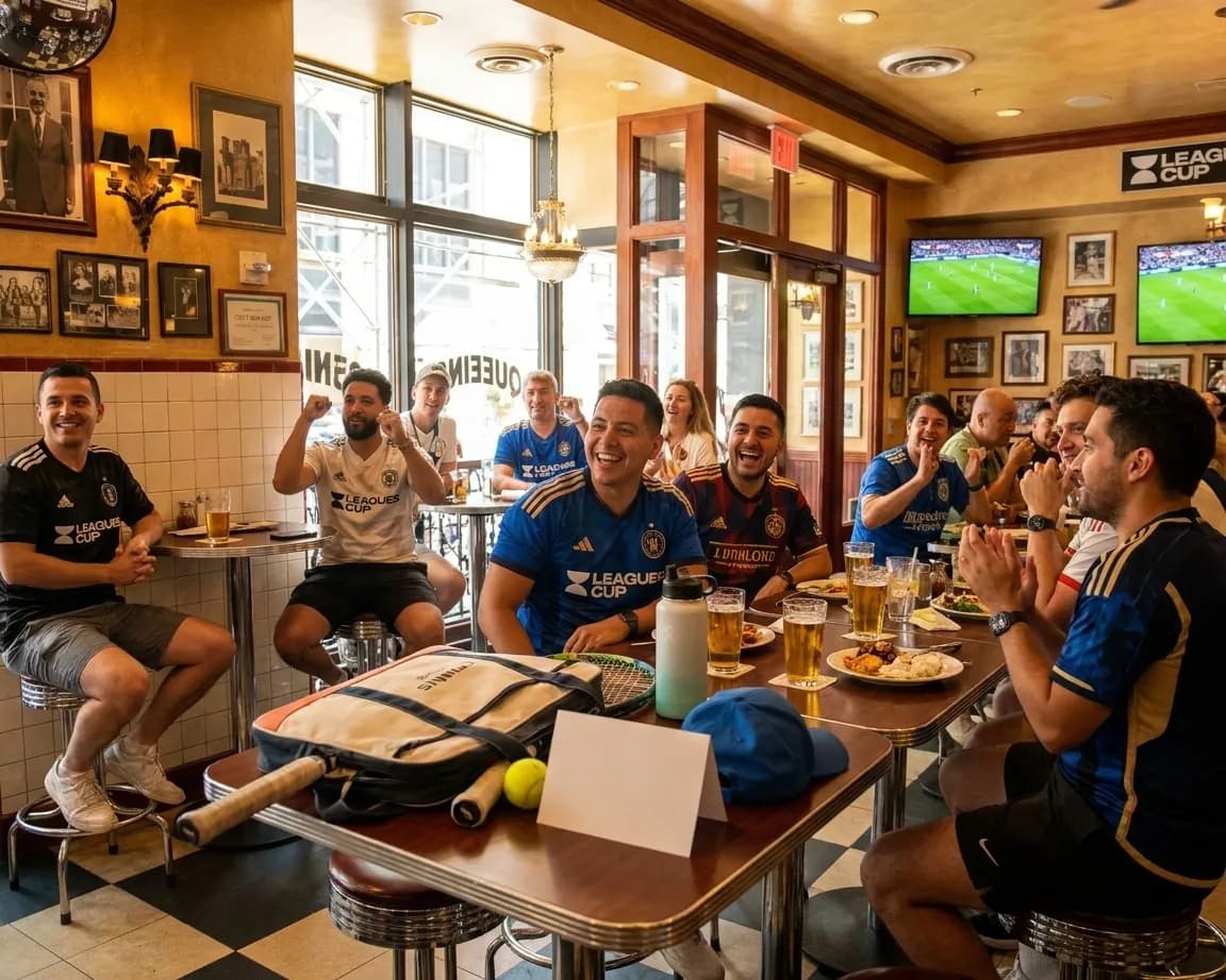 A bright Queens local-life scene connected to Leagues Cup Soccer Fans: Queens Futbol Pubs During 2026 Open.