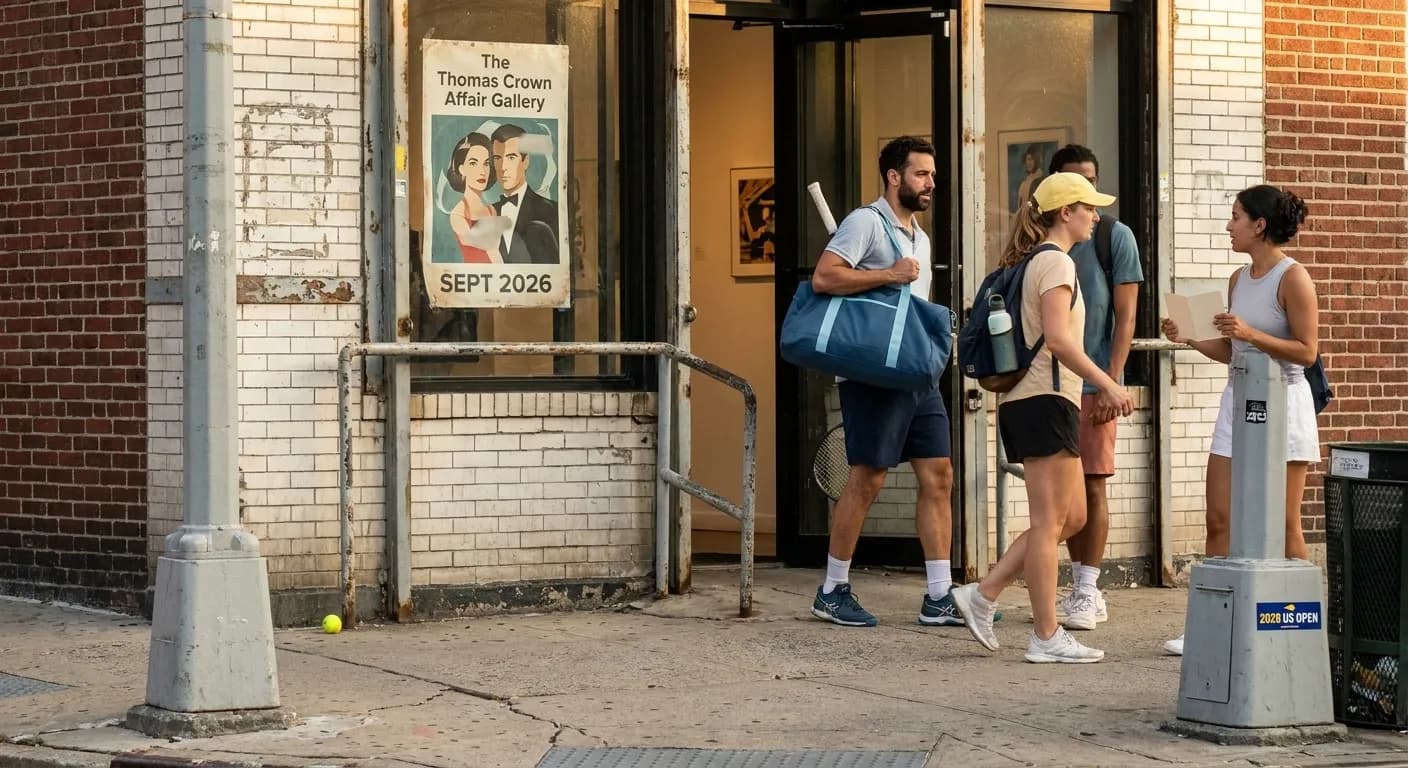 A bright Queens local-life scene connected to Thomas Crown Affair Gallery Stops Before US Open Nights.