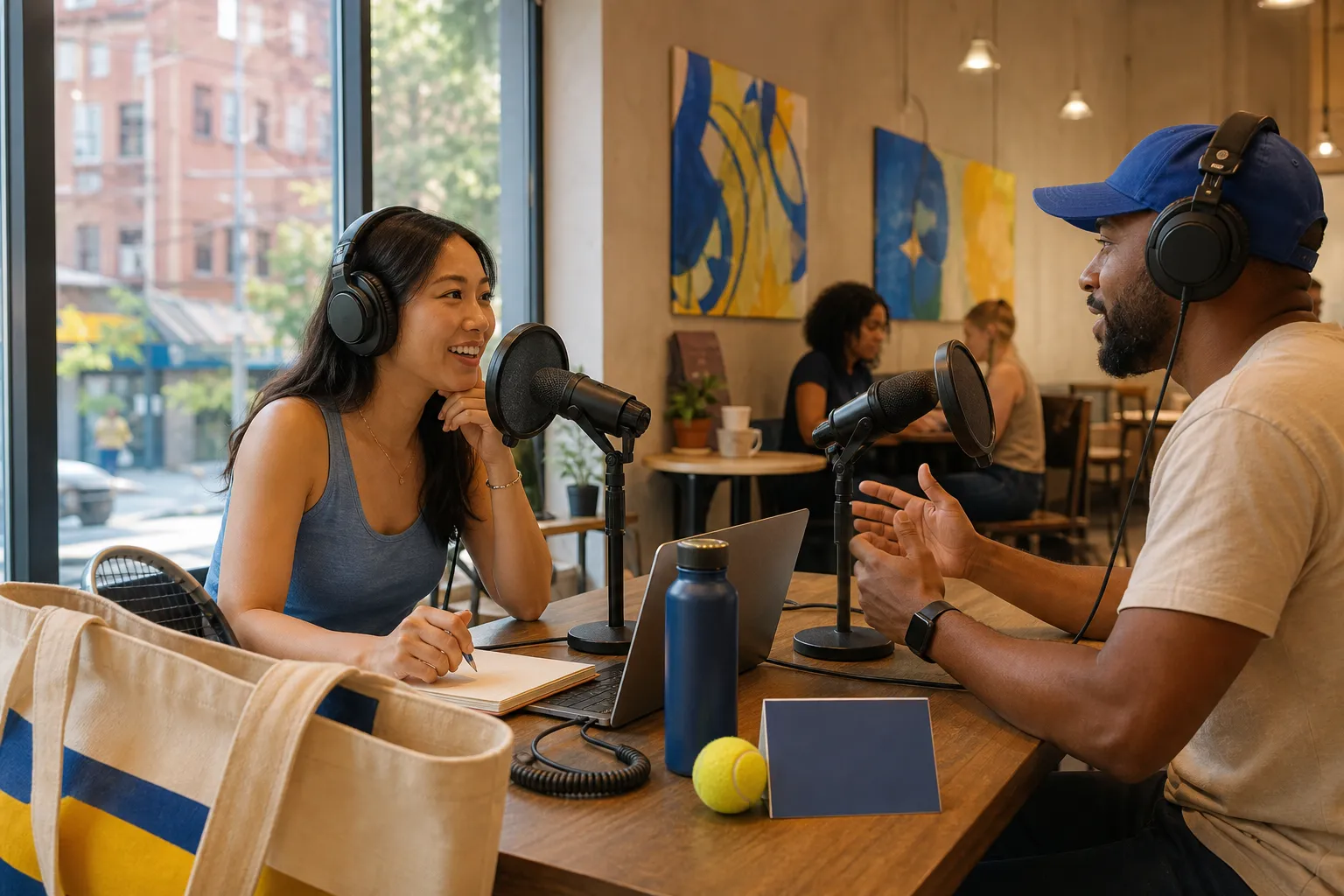 A bright Queens local-life scene connected to Tom Segura Comedy Podcast Recording Cafes Near US Open.