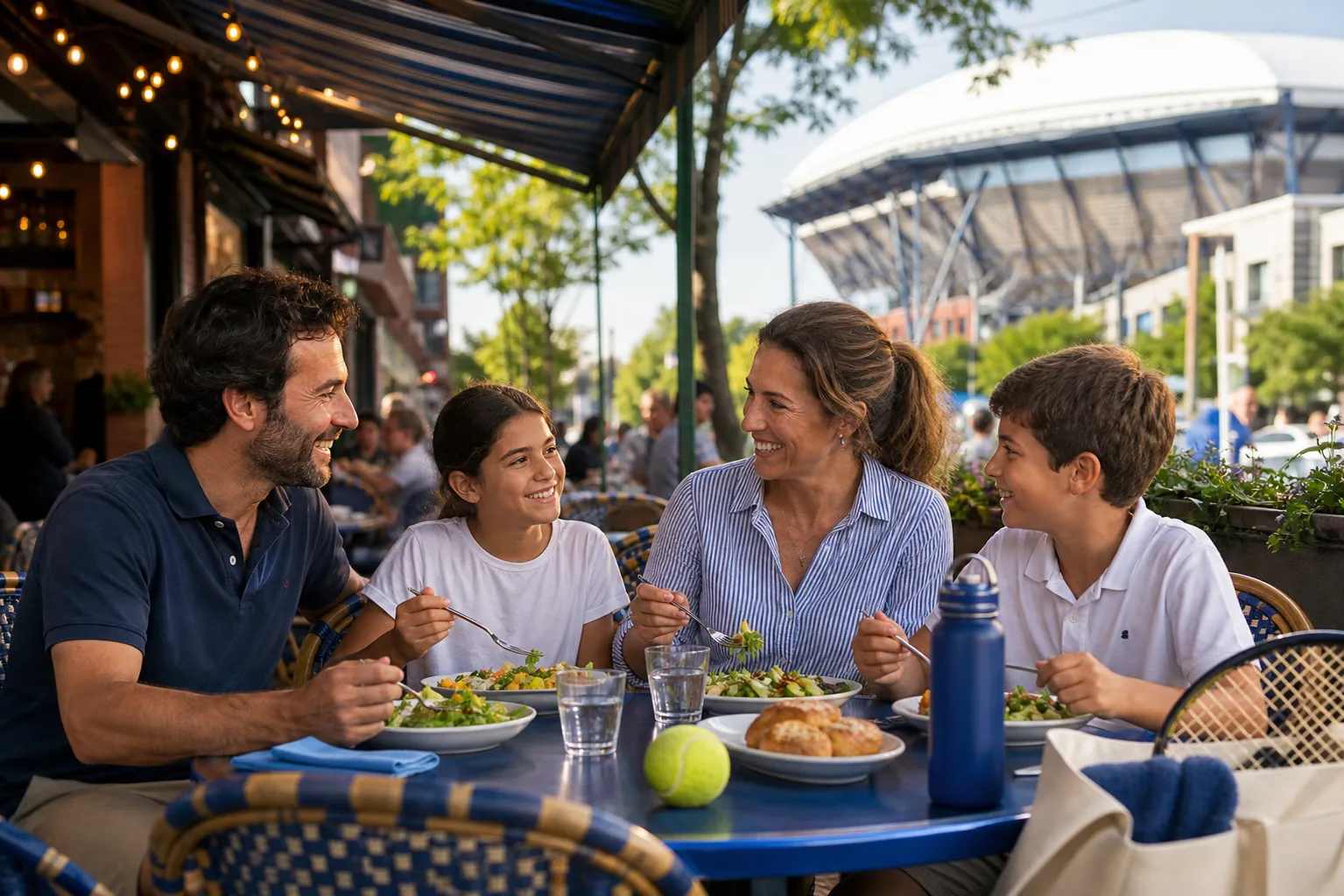 Bright Queens local-life detail for Severe Thunderstorm Watch Scenes Around US Open 2026 Family Dinner.