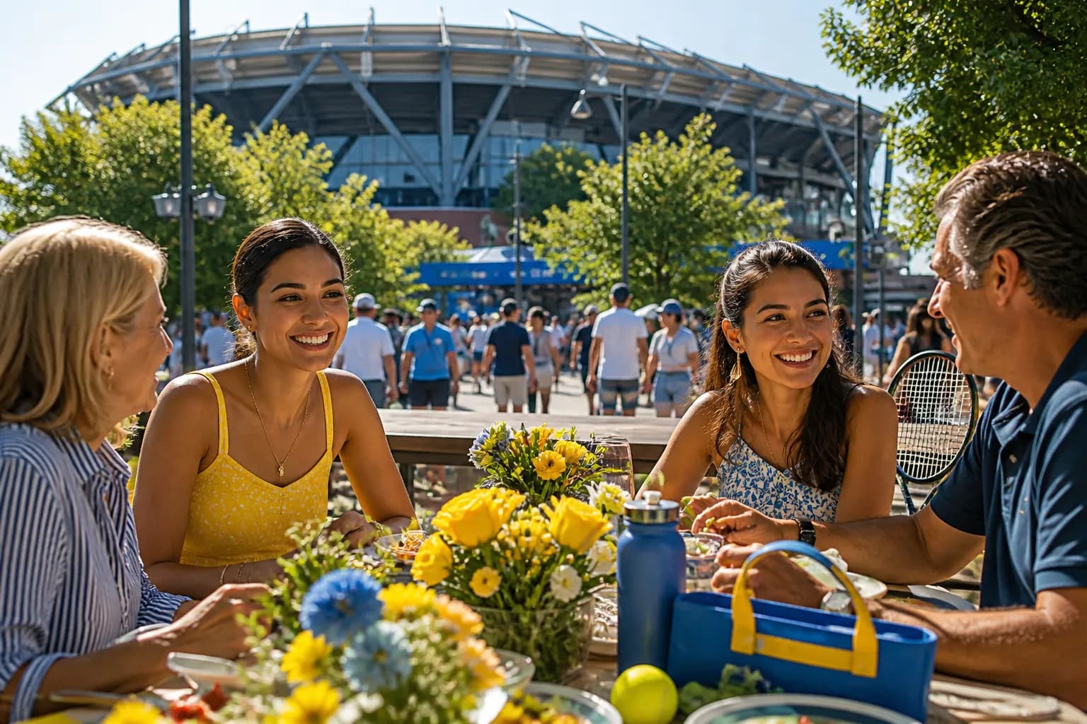 Bright Queens local-life detail for Severe Thunderstorm Watch Scenes Around US Open 2026 Family Dinner.