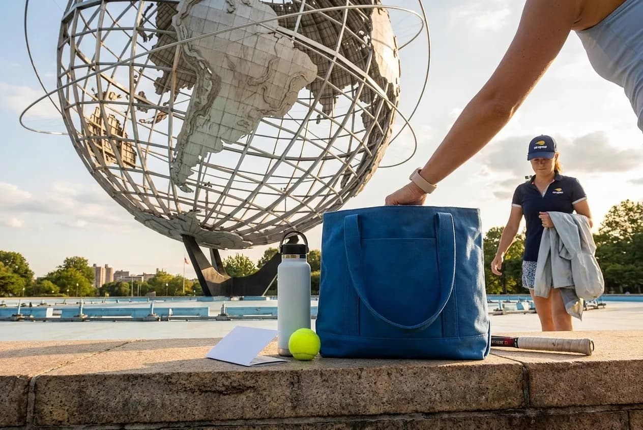 A bright Queens local-life scene connected to Hurricane Genevieve Travel Lessons for US Open Weather Plans.