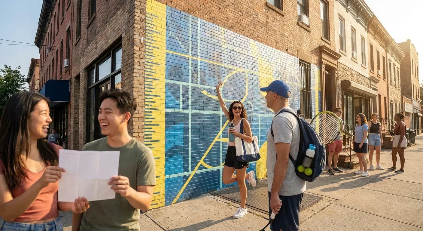 A bright Queens local-life scene connected to Tom Holland Height Comparison Photo Ops Near US Open.