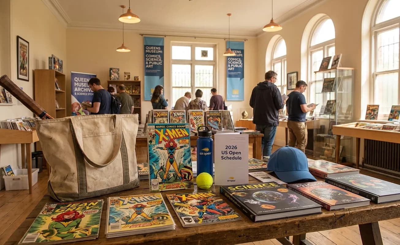 Bright New York local-life cover for Jean Grey Comic Shop Stops During US Open Week.