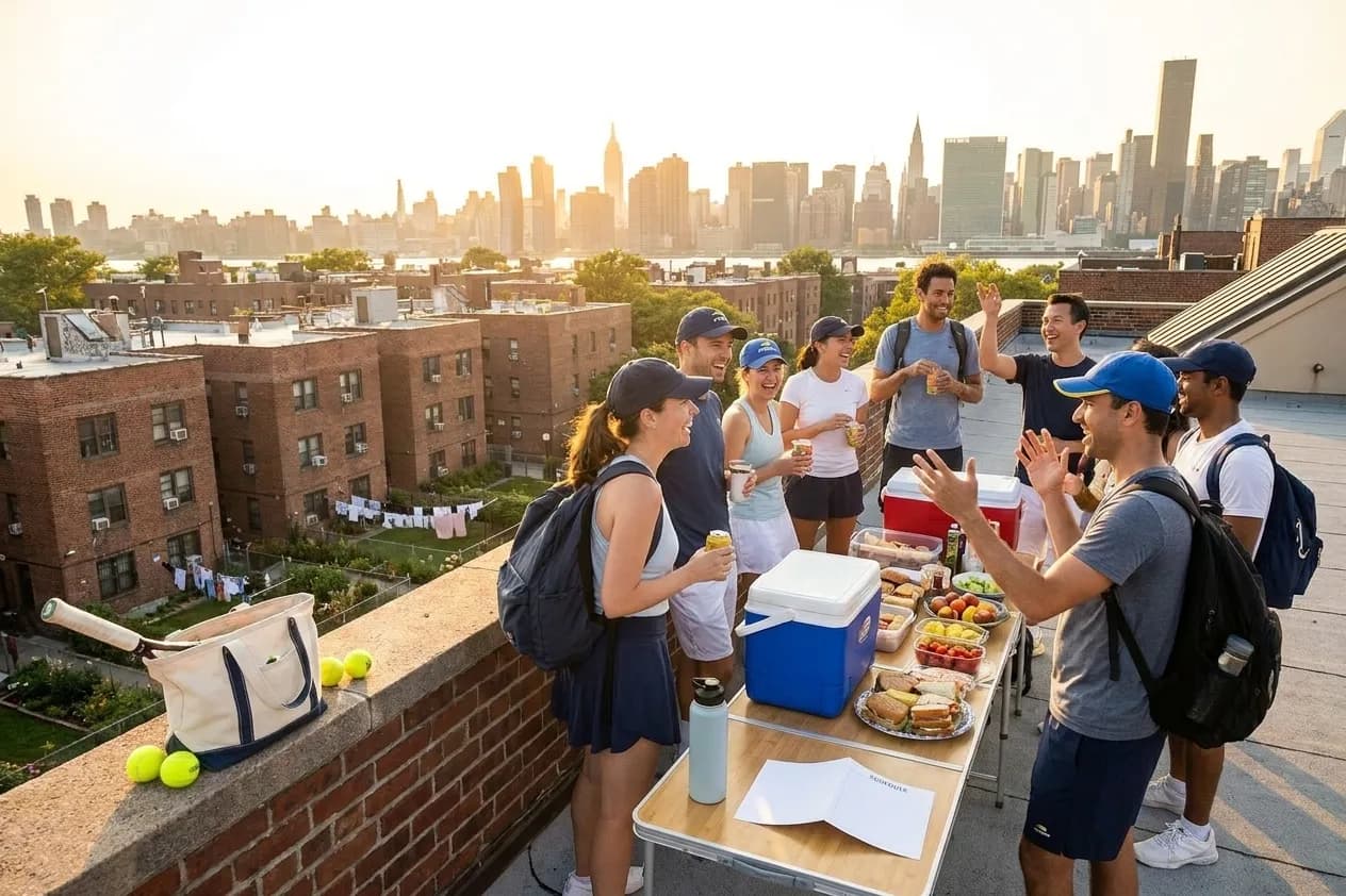 A bright Queens local-life scene connected to Michael Strahan Tailgate Energy Before US Open Day Sessions.