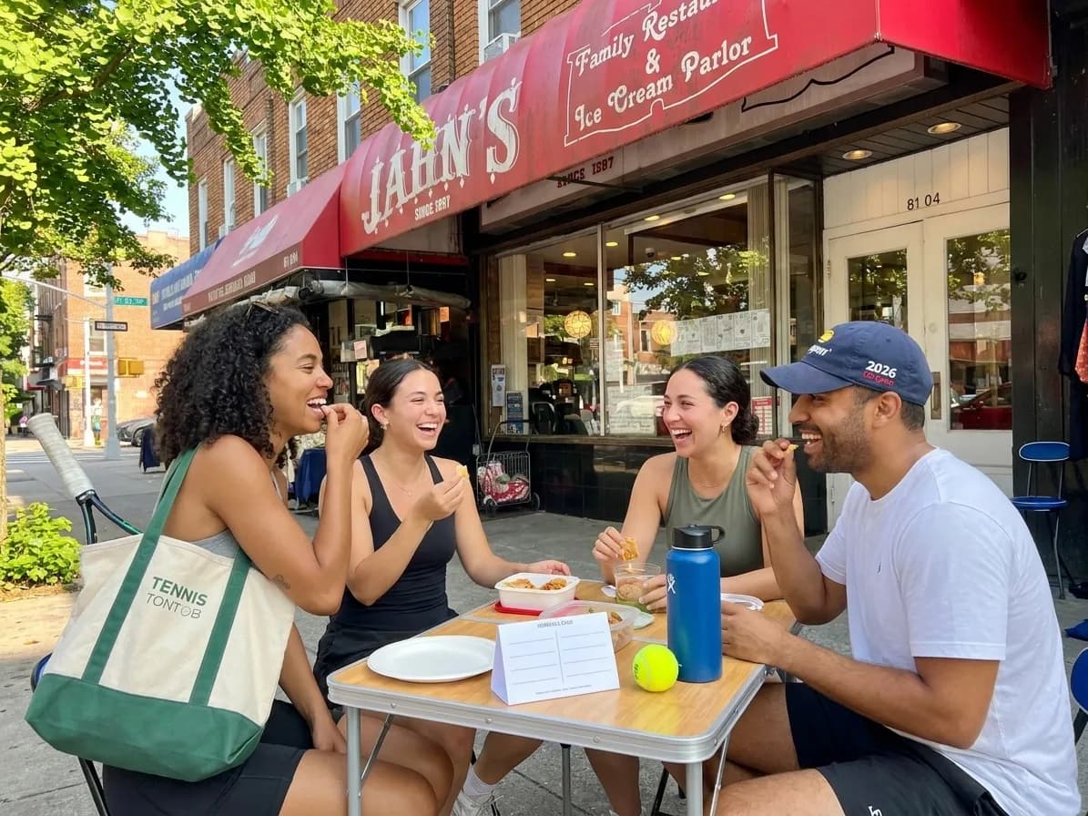 A bright Queens local-life scene connected to Michael Strahan Tailgate Energy Before US Open Day Sessions.