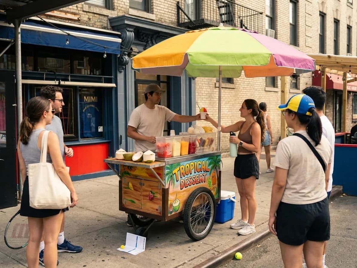 A bright Queens local-life scene connected to Jacob Batalon Hawaiian Shave Ice Near US Open Flushing.