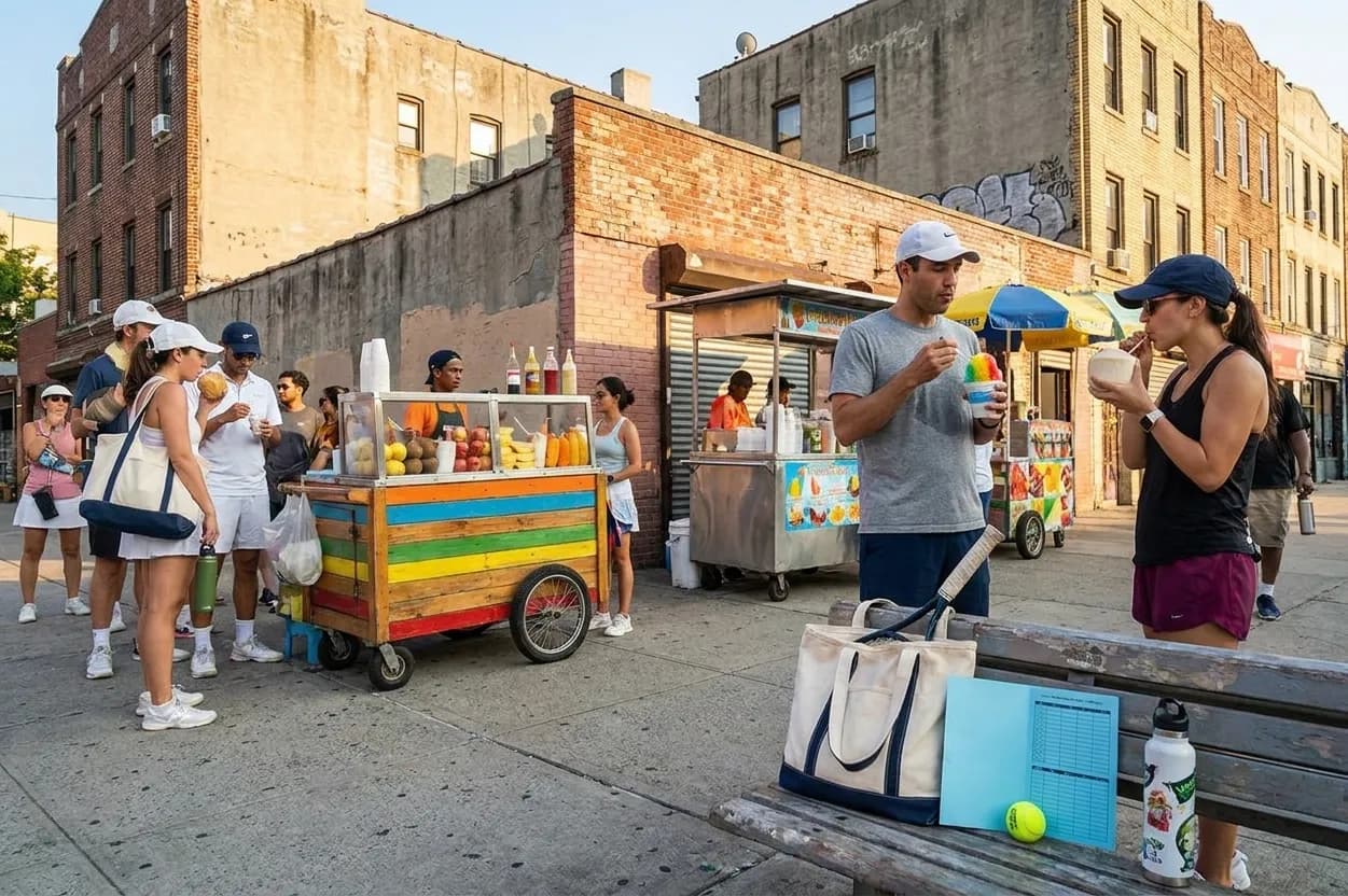 A bright Queens local-life scene connected to Jacob Batalon Hawaiian Shave Ice Near US Open Flushing.
