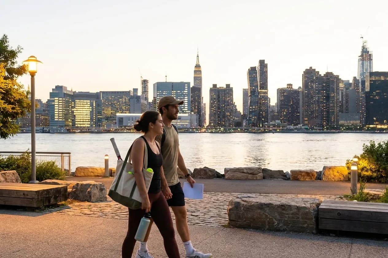 Bright New York local-life cover for Moon Tonight Sky Walks After US Open Night Matches.