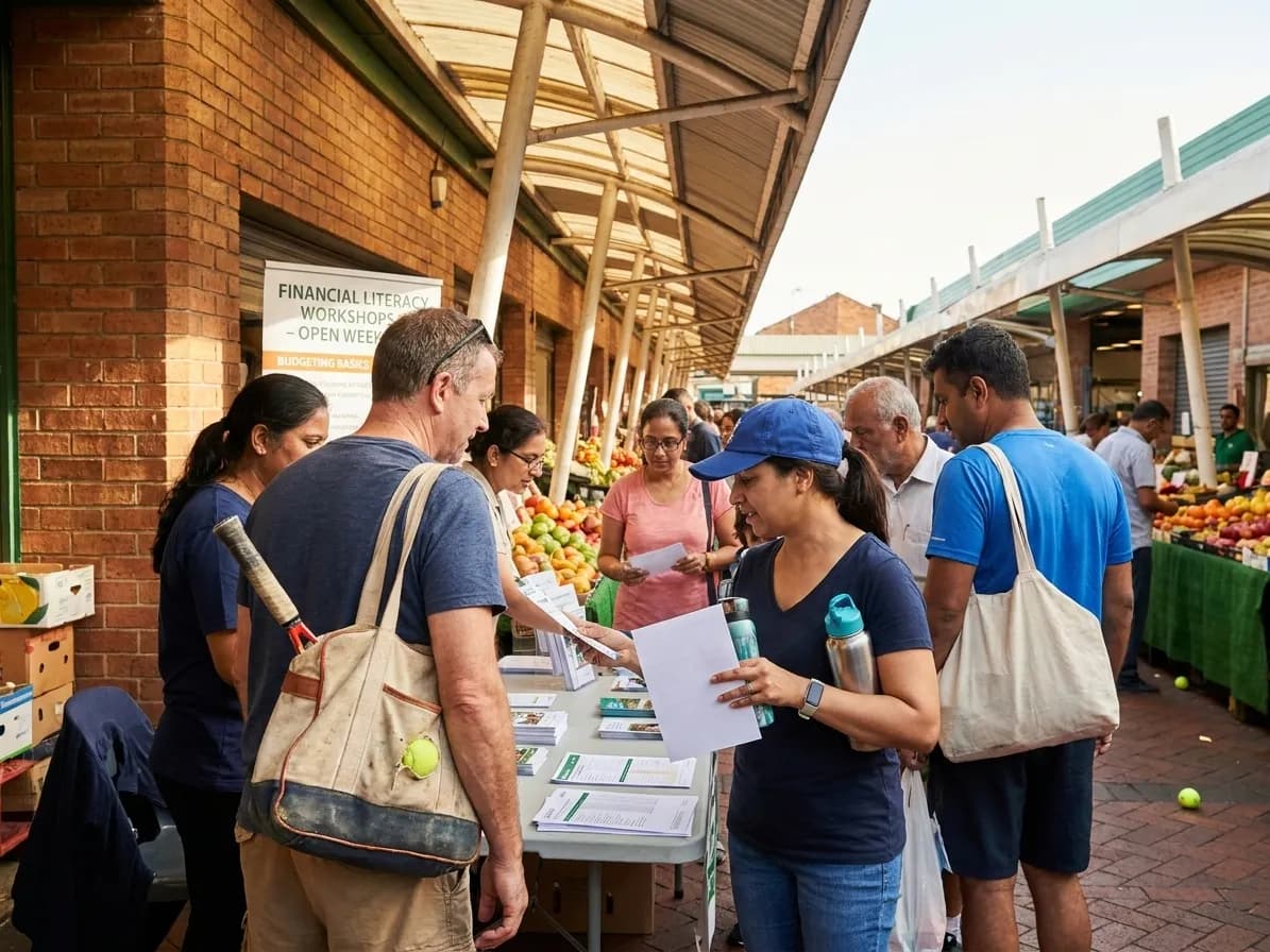A bright Queens local-life scene connected to Tom Holland Net Worth Discussion: Queens Financial Literacy Workshops Open Week.
