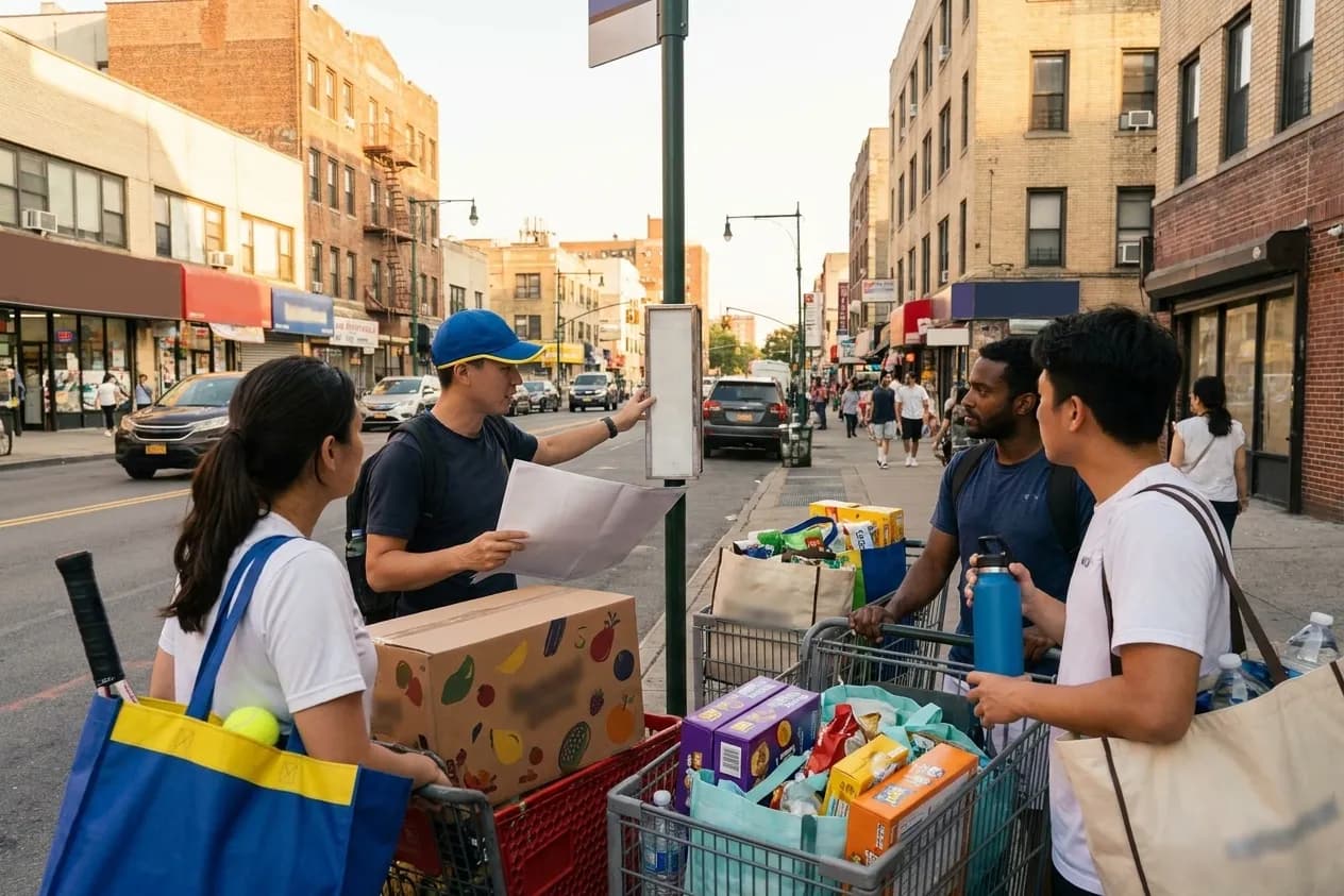 Bright New York local-life cover for Costco Bakery Buttermilk Biscuits Bulk Shopping US Open Week.