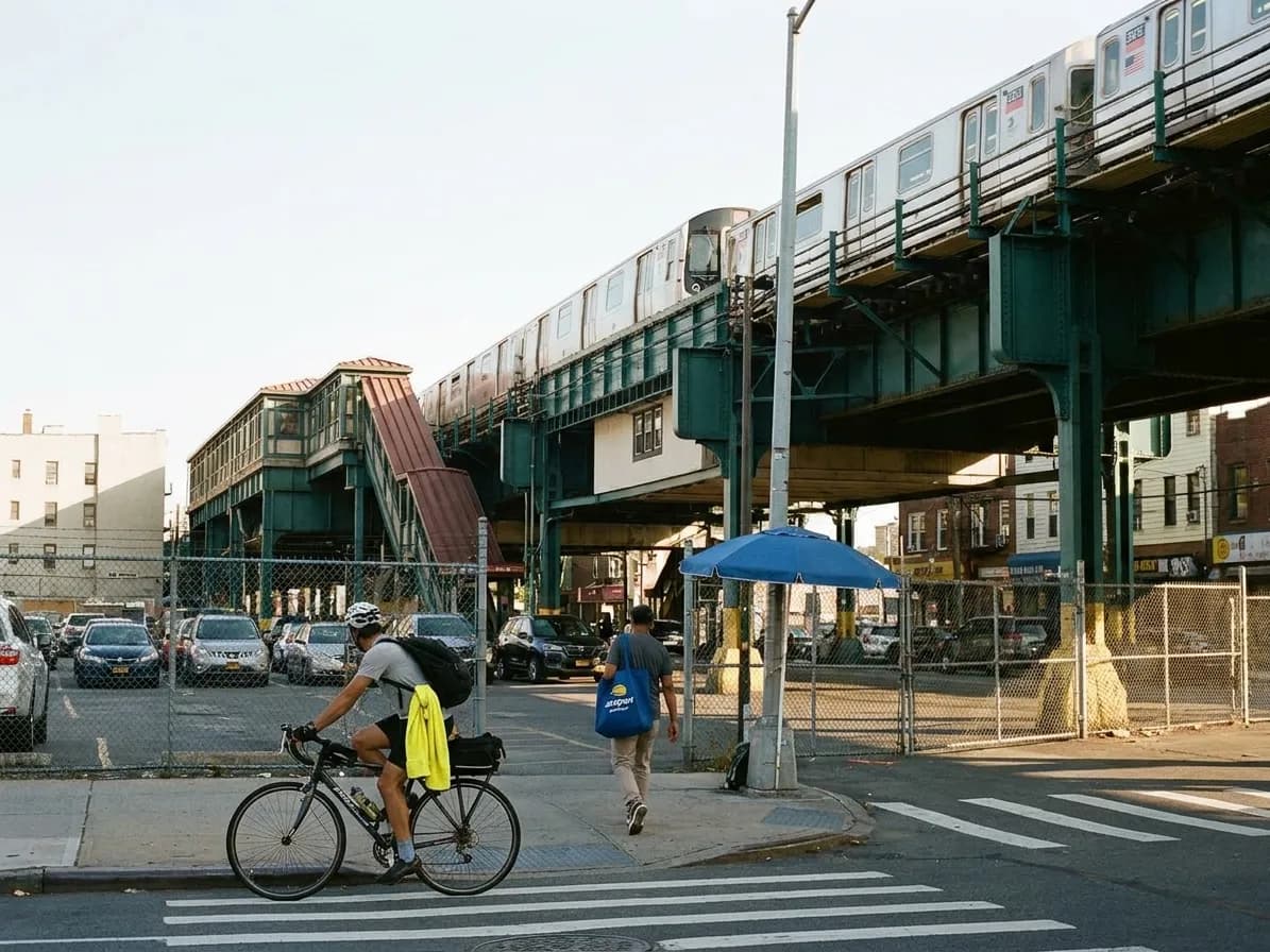 A distinct New York editorial scene inspired by mets willets point station, connected to US Open week.