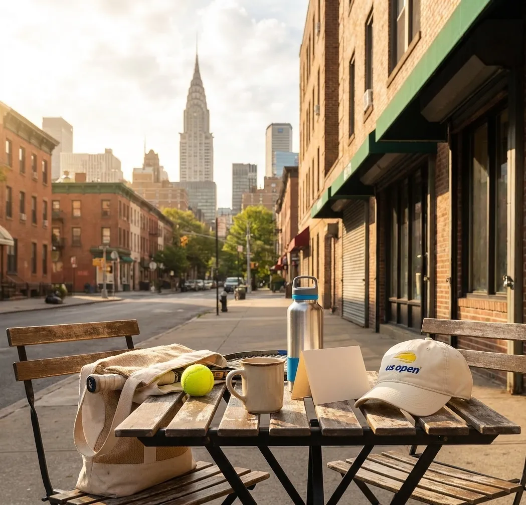 A bright Queens local-life scene connected to Linda Perhacs Quiet Playlists for US Open Recovery Mornings.
