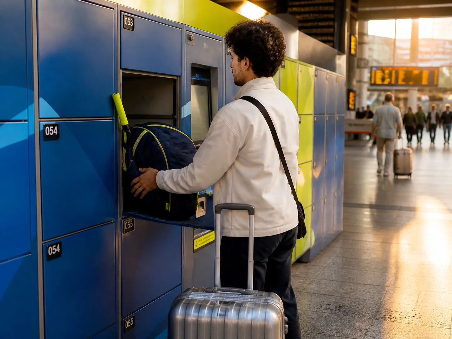 A bright Queens local-life scene connected to Trump Bbc Discovery Order Pause Near US Open 2026: Airport Luggage Lockers For Evening Ticket Holders.