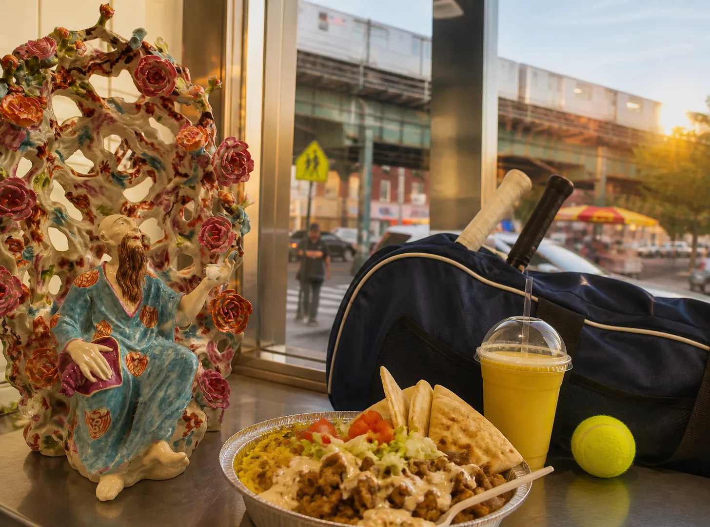 A bright Queens local-life scene connected to Paris Hilton Near US Open 2026: Halal Lunch Routes From Jackson Heights To Ashe.