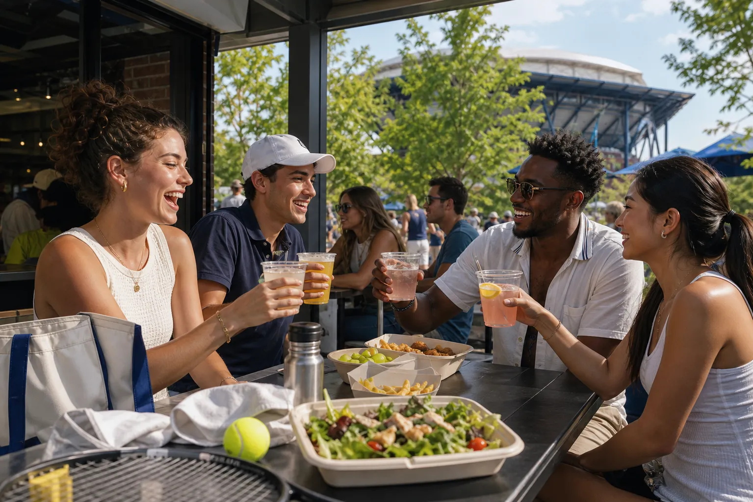 Bright realistic US Open 2026 local-life cover for Fire Weather Watch Scenes Around US Open 2026 Picnic Corner.