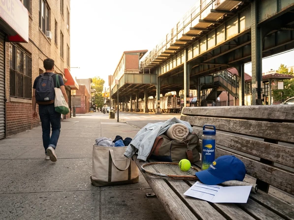 A bright Queens local-life scene connected to Alaska Highway Summer Snow Alert Packing for US Open Travelers.