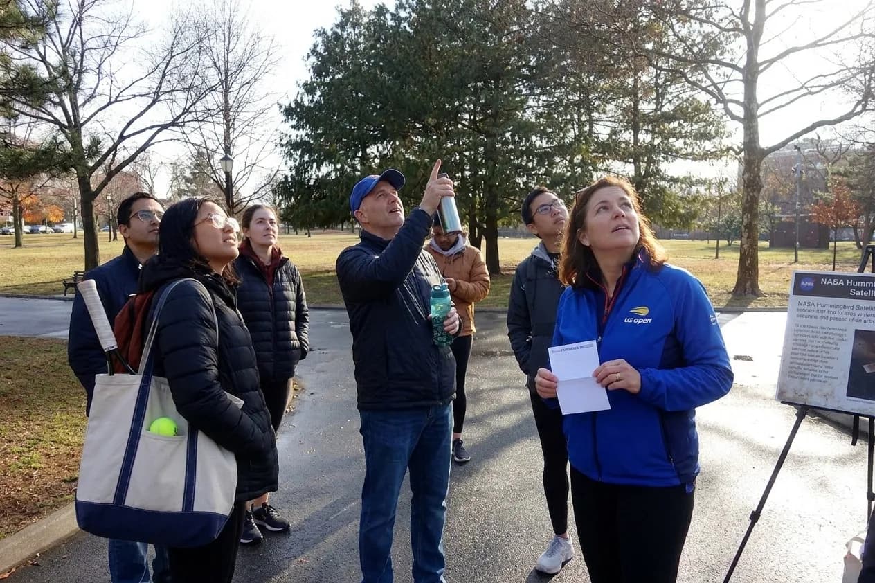 A bright Queens local-life scene connected to NASA Hummingbird Satellite Inspires US Open Skywatch Walks.