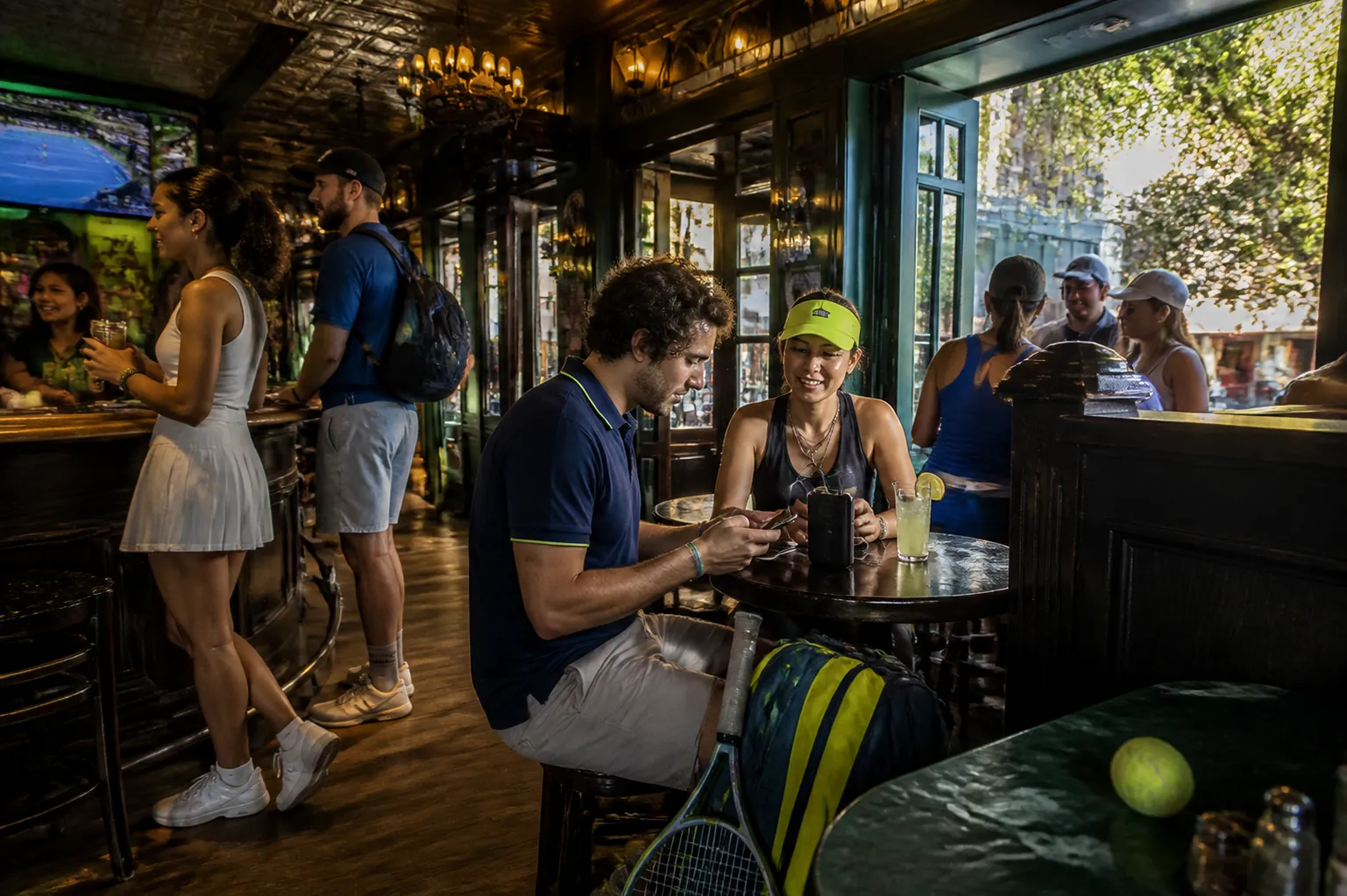 A bright Queens local-life scene connected to Rodri Near US Open 2026: Portable Battery Rentals For Long Stadium Days.