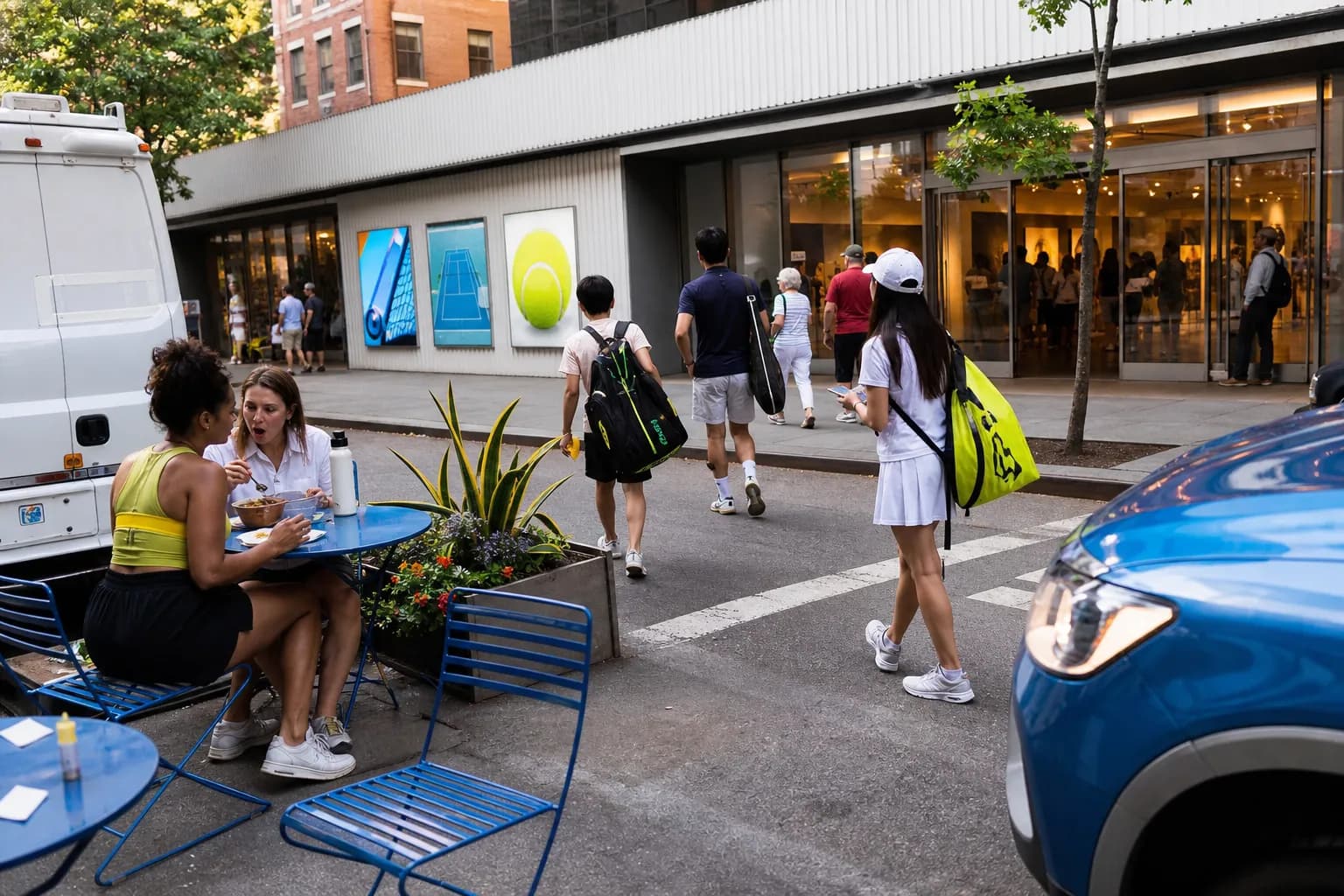 A bright Queens local-life scene connected to Andy Ogles Near US Open 2026: Museum Air-Conditioning Breaks Between Sessions.