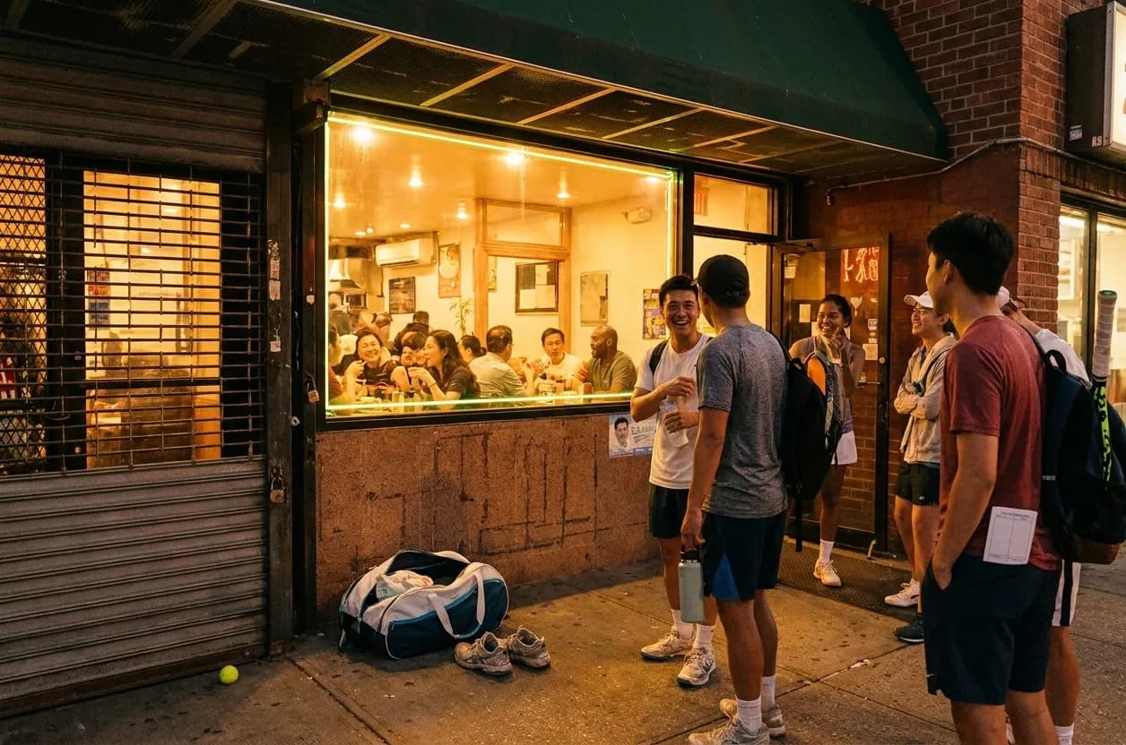 A bright Queens local-life scene connected to Cincinnati Pachuca Late Night Food Near US Open Queens.