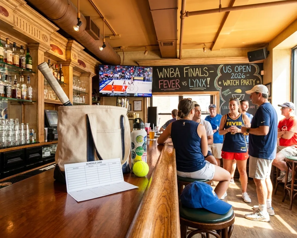 A bright Queens local-life scene connected to Fever vs Lynx WNBA: NYC Women's Basketball Courts US Open.
