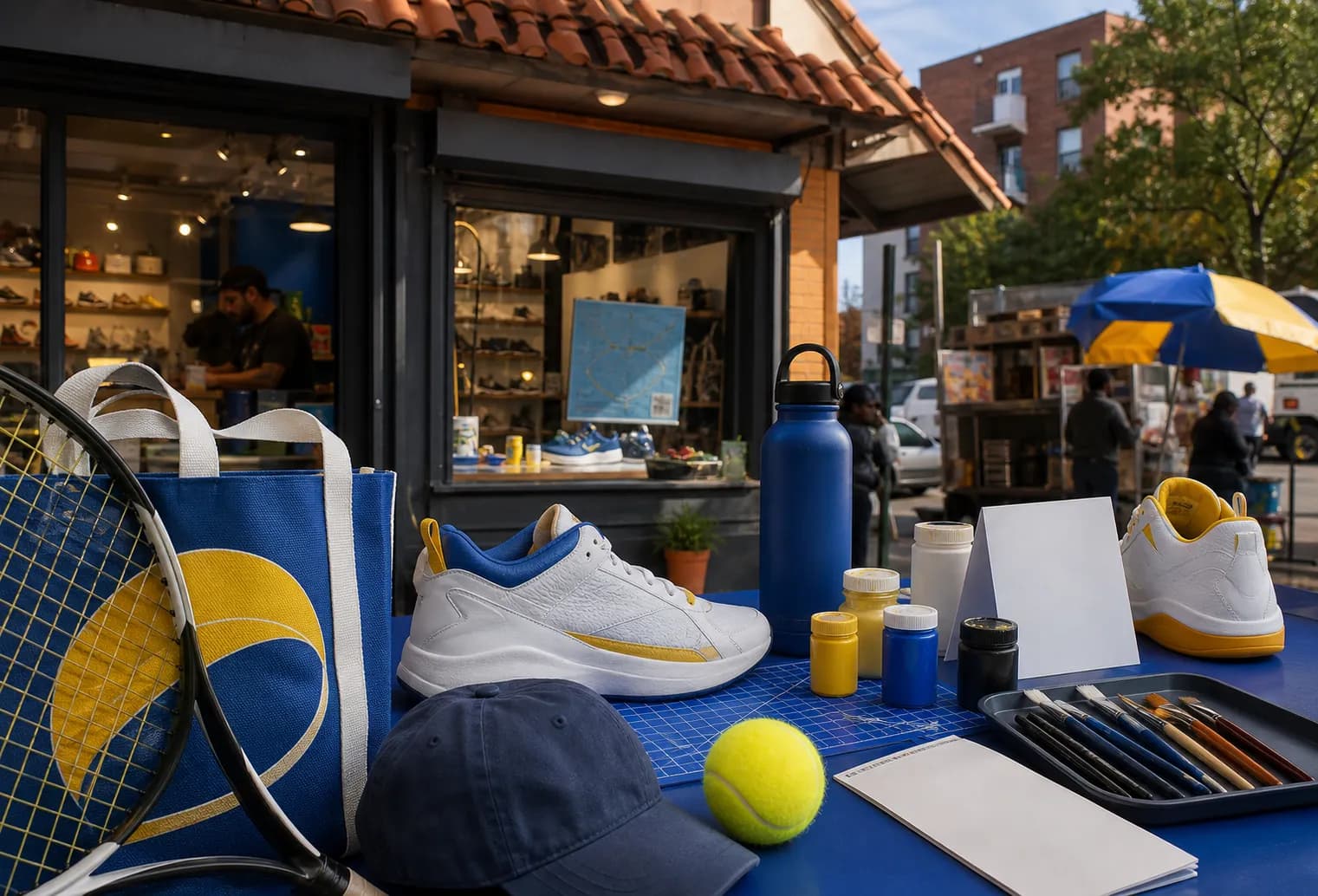 A bright Queens local-life scene connected to Wings vs Mystics WNBA Fans Sneaker Customization US Open Queens.