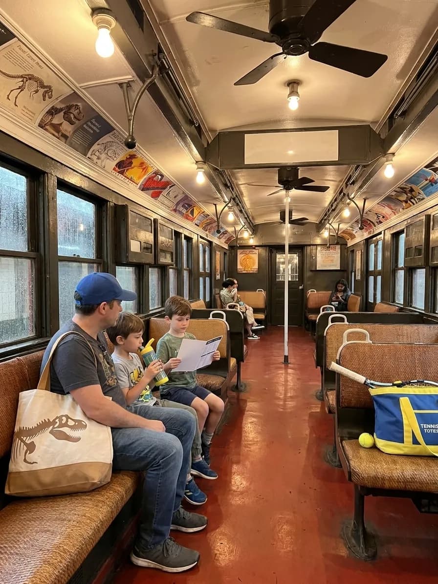A bright Queens local-life scene connected to Danube Woolly Mammoth Bones Museum Day Near US Open.