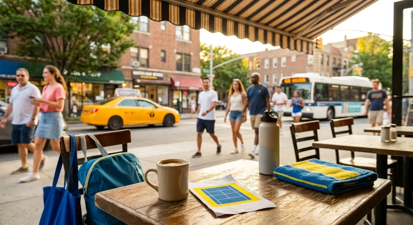 Bright Queens local-life detail for Bears Camp News Coffee Stops During US Open 2026.