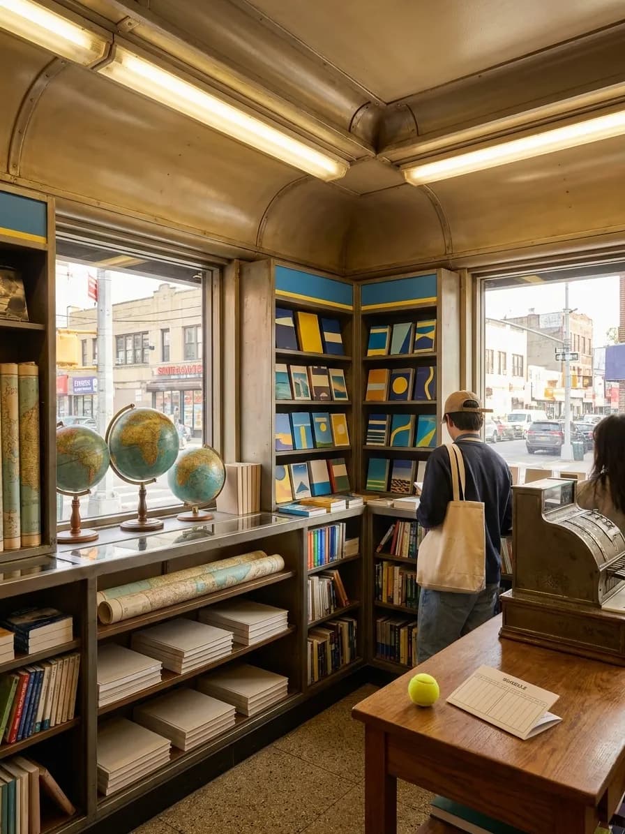 A bright Queens local-life scene connected to Kirill Basin Geography Books Near Queens US Open Venue.