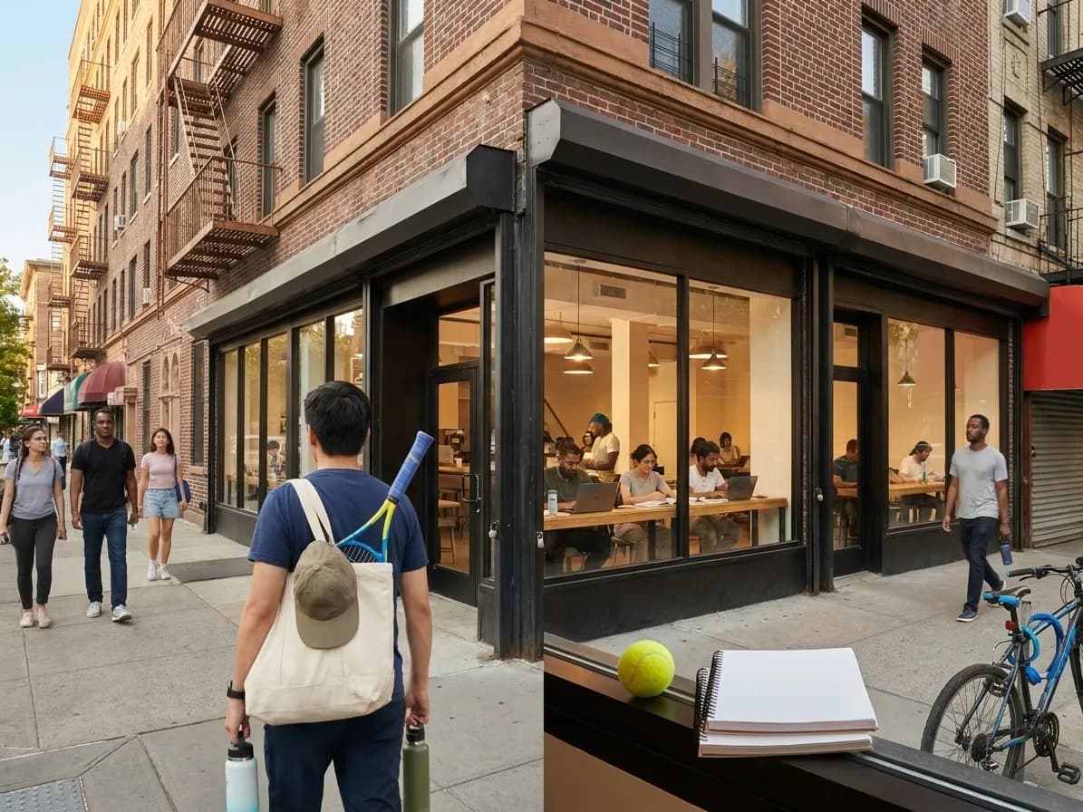 Bright New York local-life cover for ScienceDaily Reader Science Cafes Near 2026 US Open Queens.