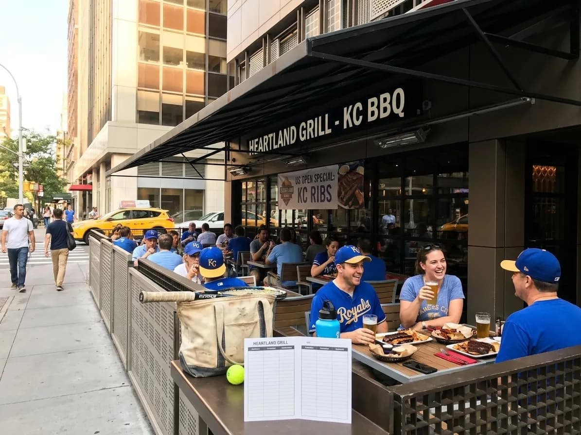 A bright Queens local-life scene connected to Foster Griffin Royals Fans: NYC Midwest Comfort Food During Open.