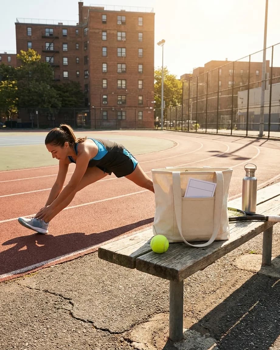 A bright Queens local-life scene connected to Zay Flowers Speed Training Tracks Near US Open Venue.
