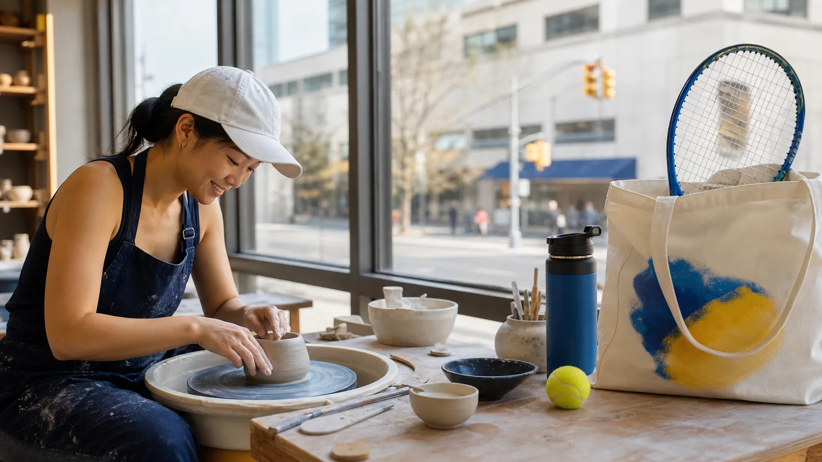 A bright Queens local-life scene connected to Chelsea vs Juventus Soccer Pottery Classes Near US Open Flushing.